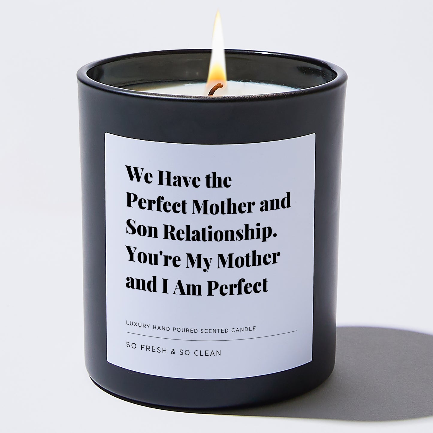 Gift for Mom - We Have the Perfect Mother and Son Relationship. You're my Mother and I am Perfect - Candle