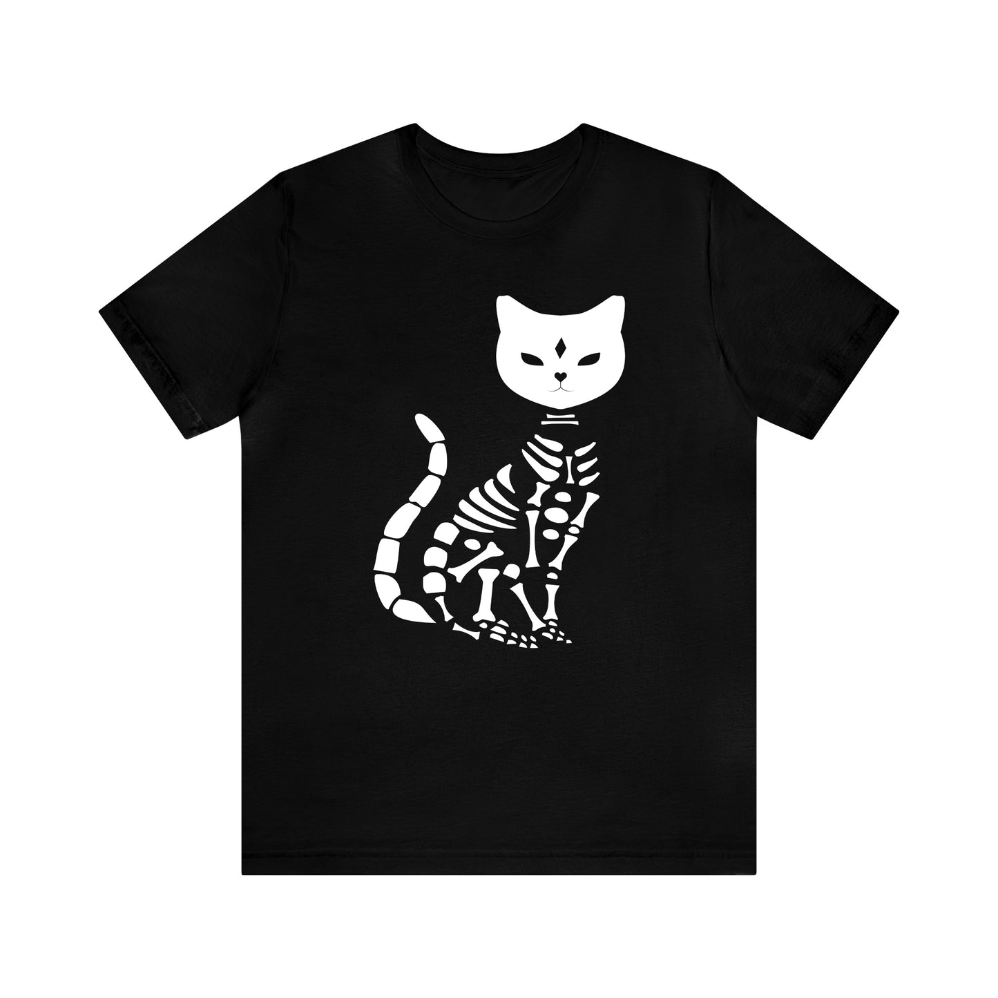 Cat Skeleton - Unisex Halloween T-Shirt