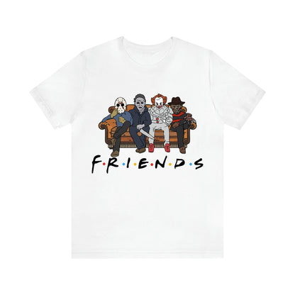 Horror Movie Friends - Unisex Halloween T-Shirt - Funny Gift Ideas