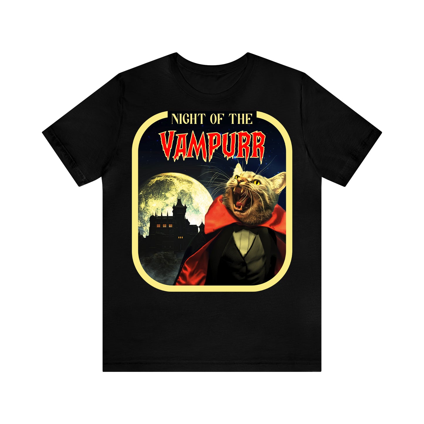 Night of the Vampurr Cat - Unisex Halloween T-Shirt