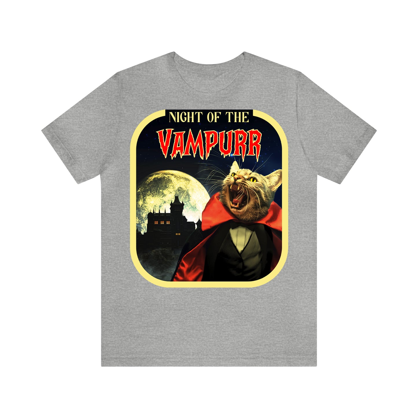 Night of the Vampurr Cat - Unisex Halloween T-Shirt