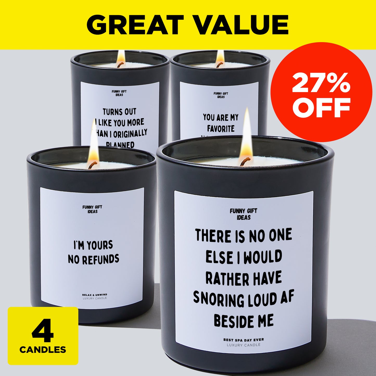 Anniversary Present - Ultimate Treat Bundle (4 Candles)