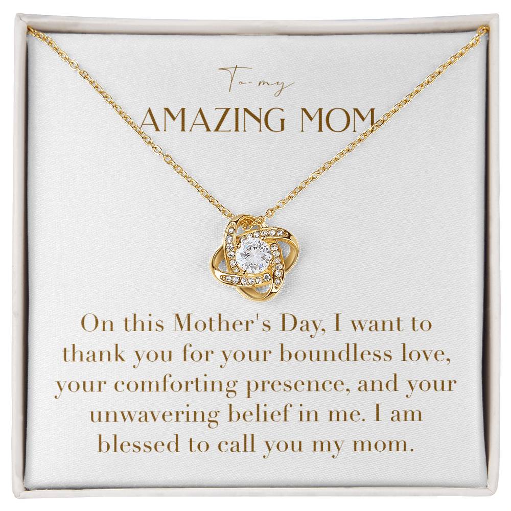 Unity Knot Necklace - On This Mother's Day I Want to Thank You
