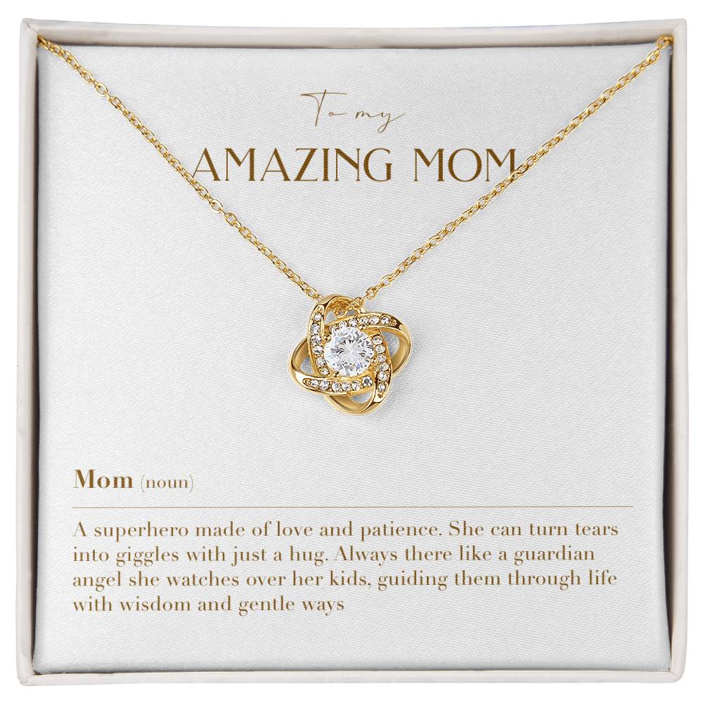 Unity Knot Necklace - Mom a Superhero Made of Love and Patience
