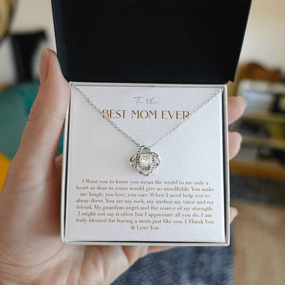 Unity Knot Necklace - I Want You to Know You Mean the World to Me