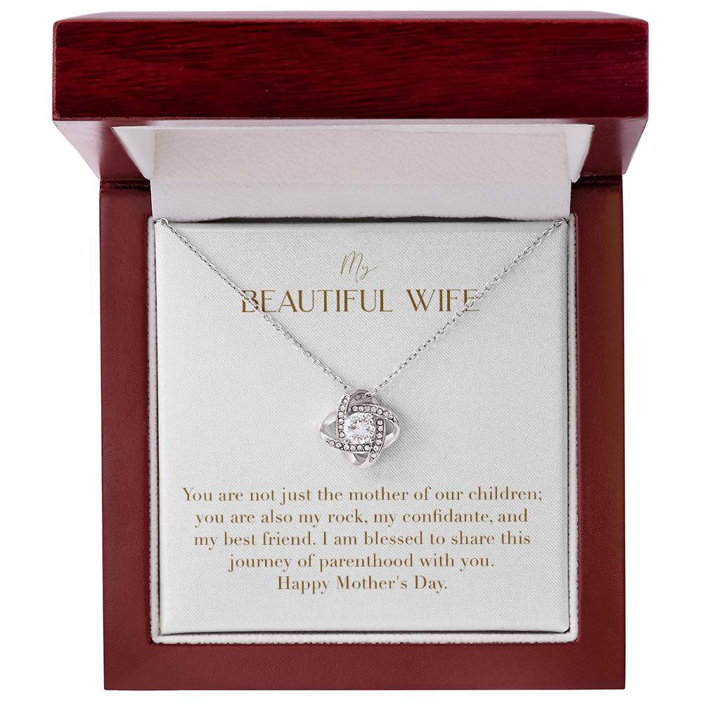 Unity Knot Necklace - You Are Not Just The Mother Of Our Children You Are Also My Rock
