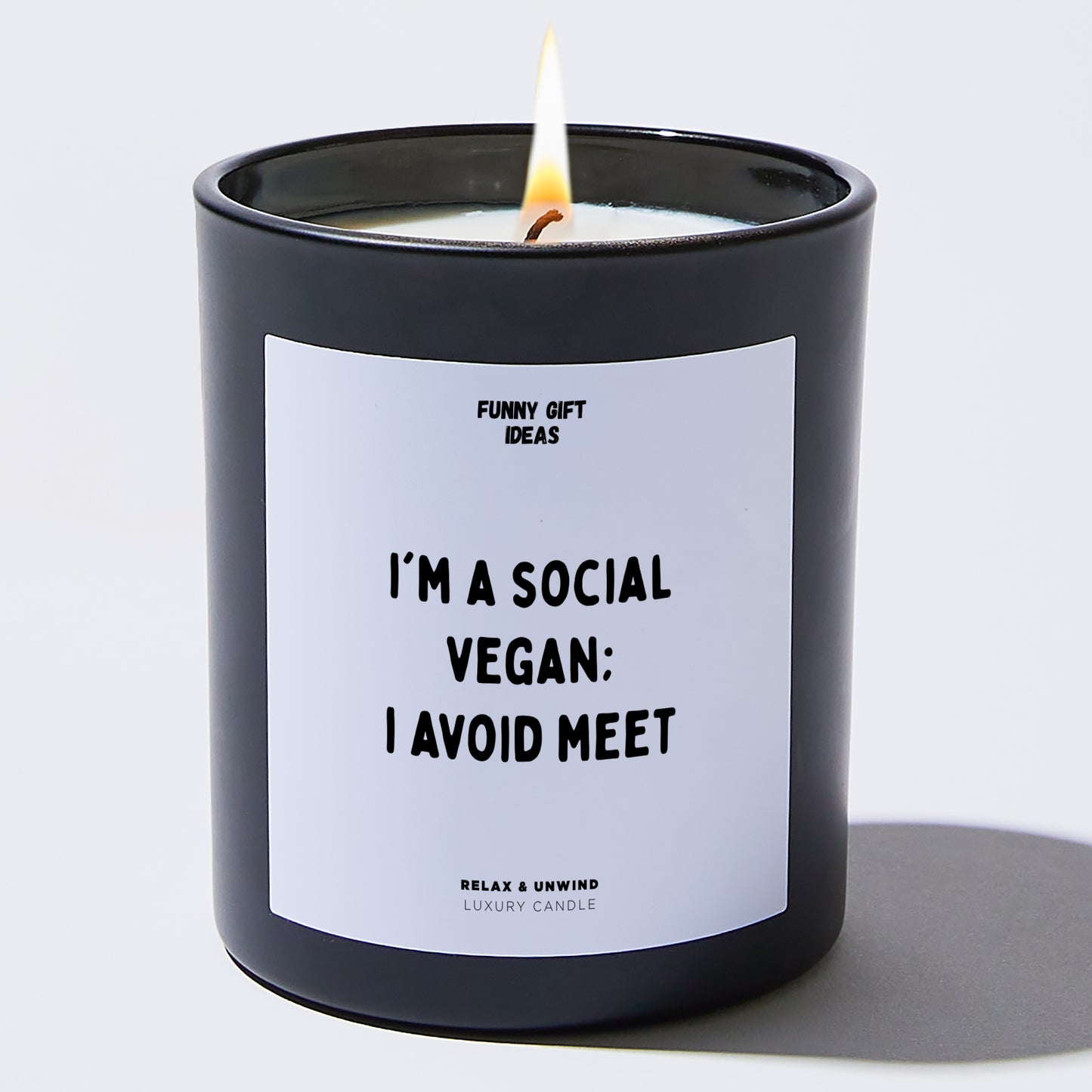 Funny Candles I'm A Social Vegan; I Avoid Meet - Funny Gift Ideas