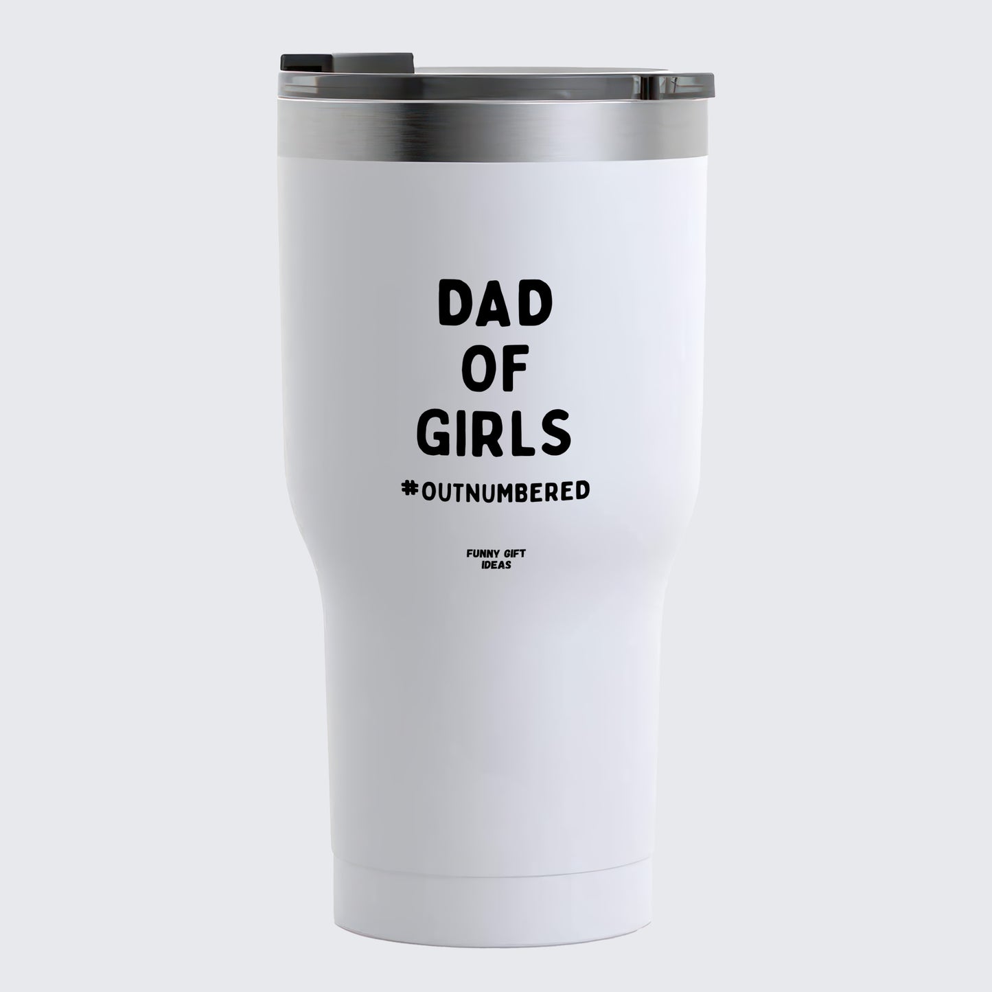 Travel Coffee Mug - Dad of Girls #outnumbered - Coffee Tumbler
